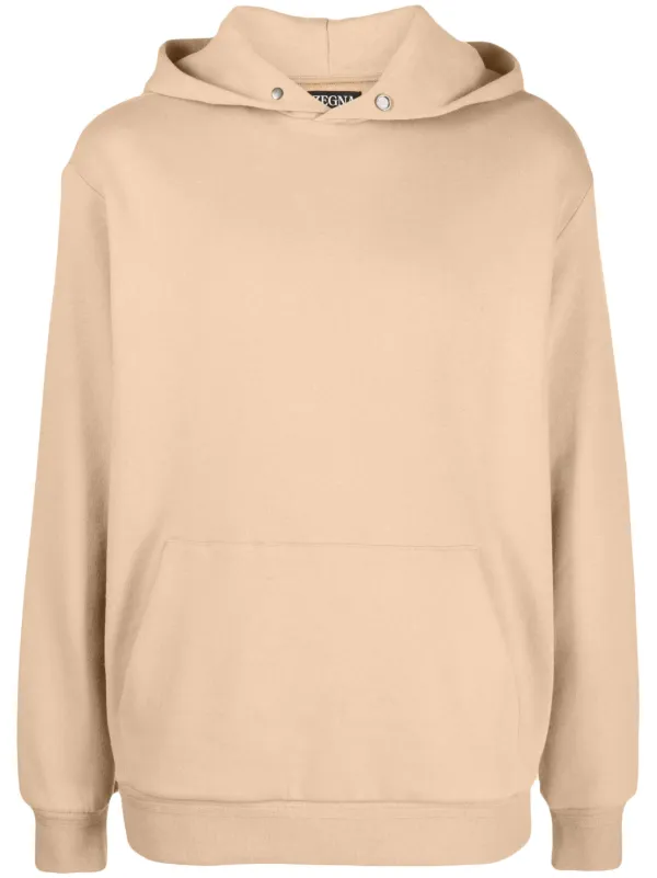 Zegna slouchy-hood Cotton Blend Hoodie | Neutrals | FARFETCH