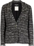 CHANEL Pre-Owned 1994 boucle single-breasted jacket - Green