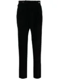 Tagliatore corduroy straight-leg cotton trousers - Black