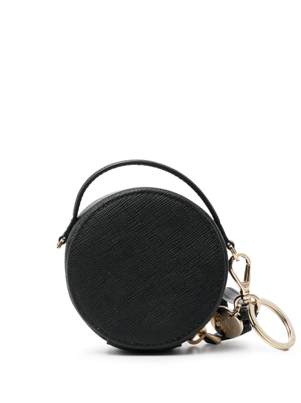 enamel-logo Saffiano-leather mini pouch, Prada