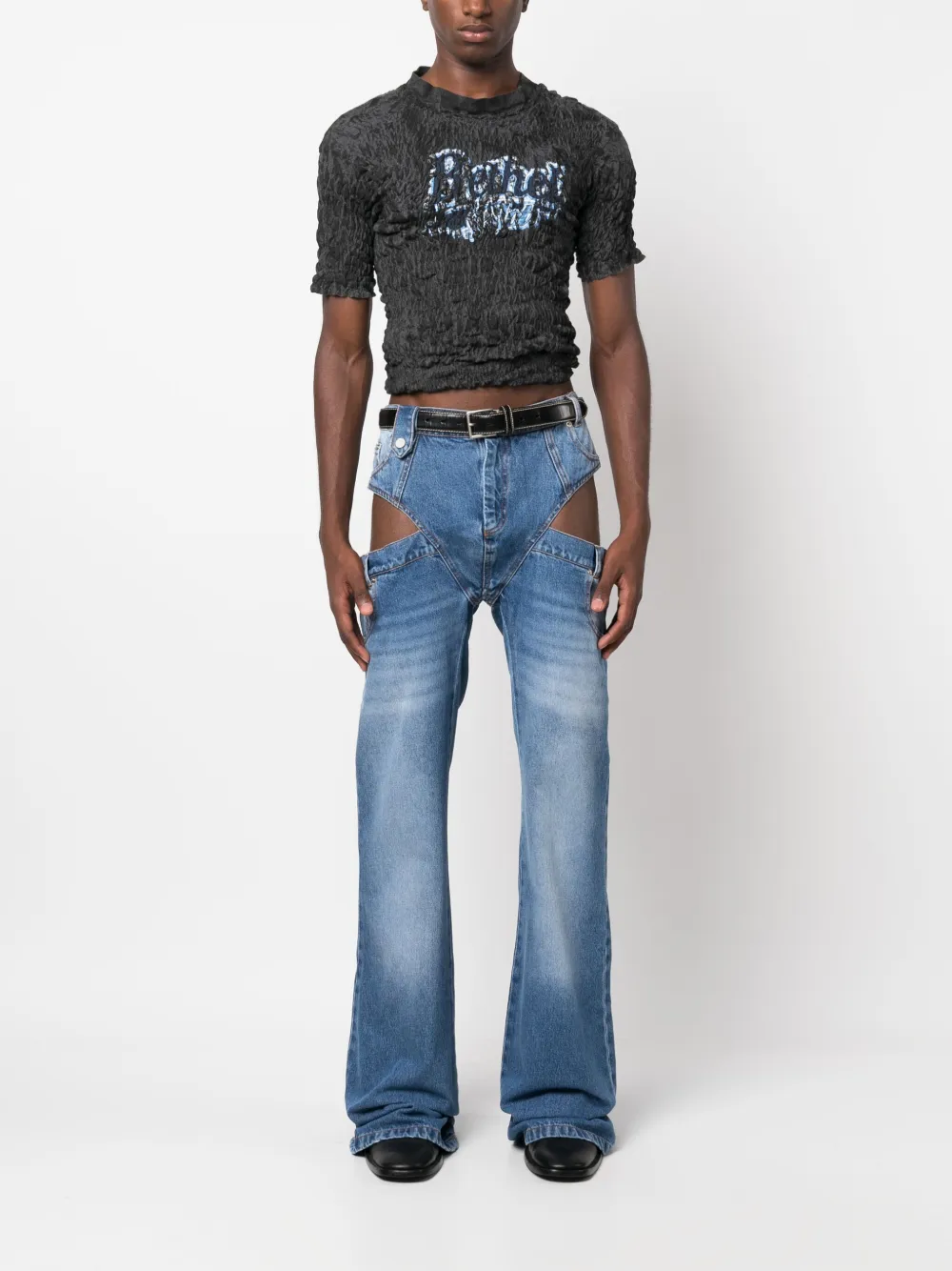 EGONlab. Jeans met uitgesneden details - Blauw