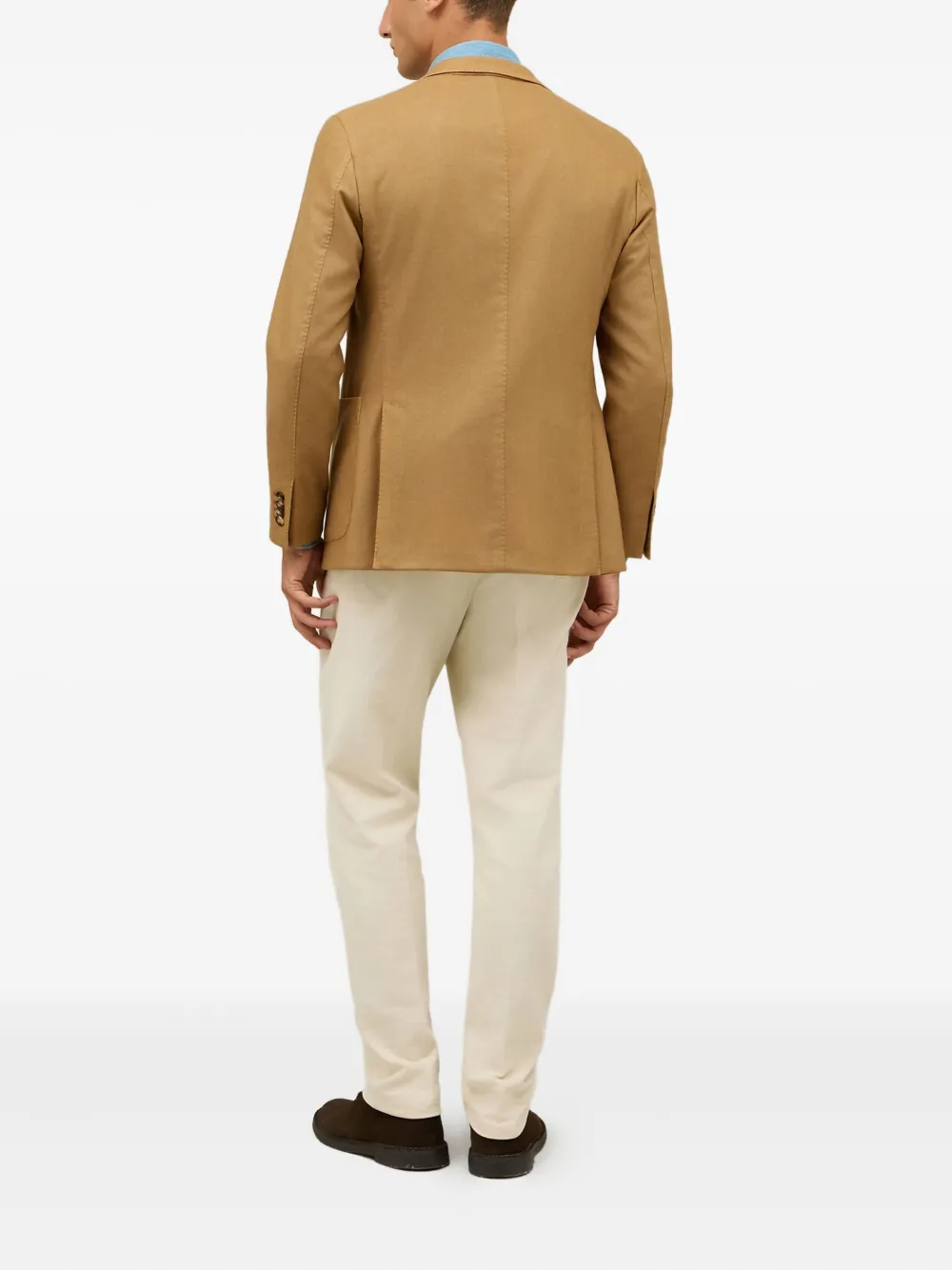 Boglioli Blazer met enkele rij knopen Bruin