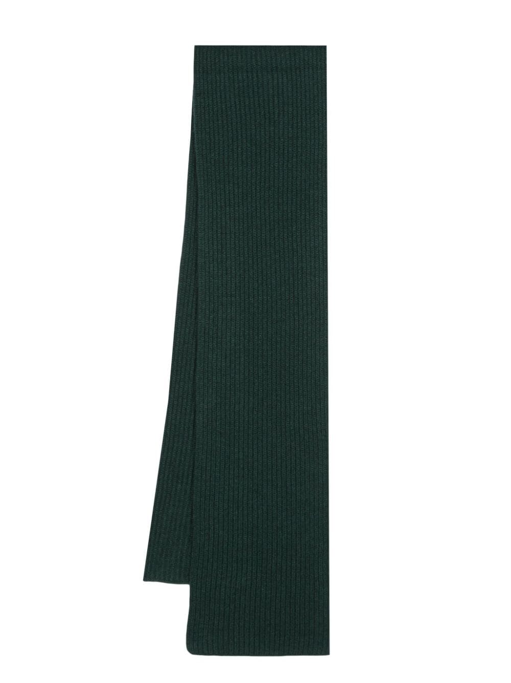ribbed-knit cashmere scarf