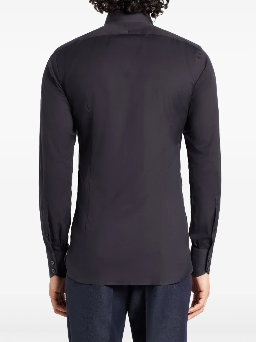 Shop Tom Ford Long-sleeves Cotton Shirt In Black