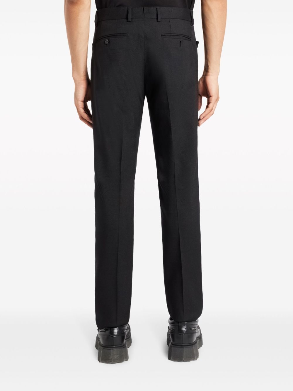 Shop Tom Ford Slim-fit Silk Tailored Trousers In Black
