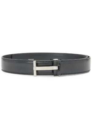 TOM FORD トム・フォード Ridge T レザーベルト | ブラウン