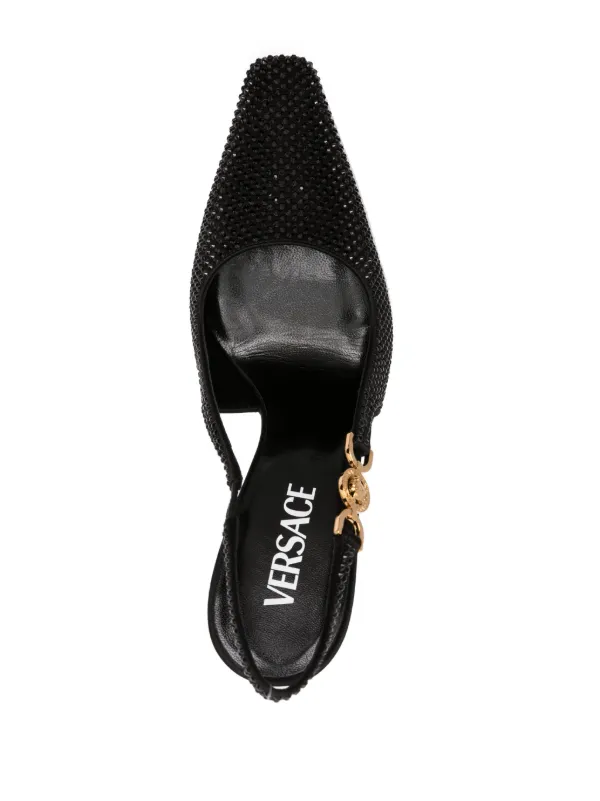 镭射黑 临江仙 4cm×5m 100cm/loop Versace 105mm Slice Slingback Pumps | Black | FARFETCH