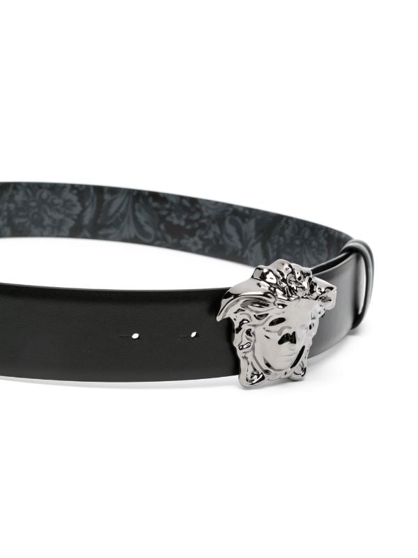 Versace Versace Medusa Head Belt Silver