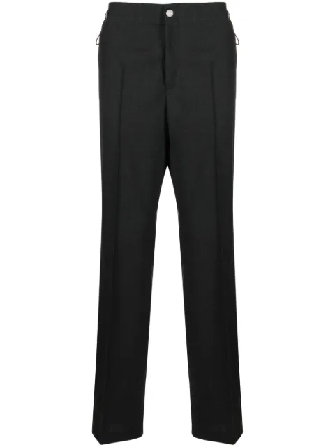 Versace Medusa-Head plaque pleated straight-leg trousers