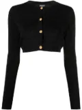 Versace croc-jacquard cropped cardigan - Black