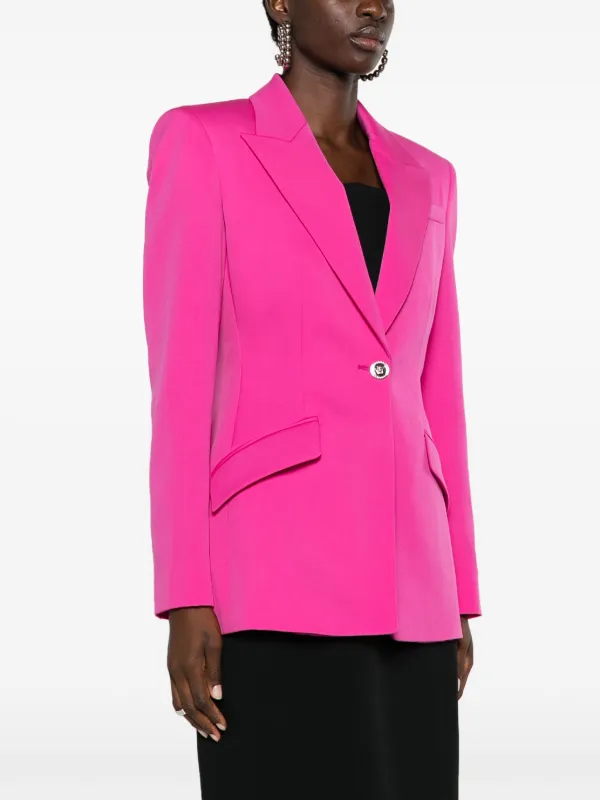 【関税・送料込み】VERSACE BLAZERS PINK VIRGIN WOOL BLAZER Versace Medusa single-breasted virgin-wool Blazer | Pink