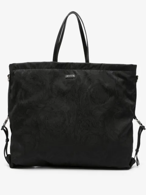 Versace Neo Nylon jacquard tote bag
