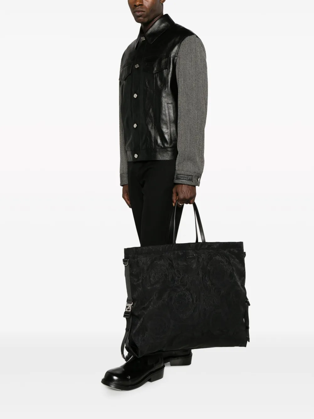Versace Neo Nylon jacquard tote bag | Image 2