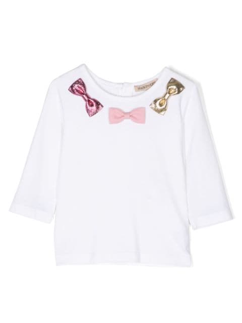 bow-detail jersey t-shirt