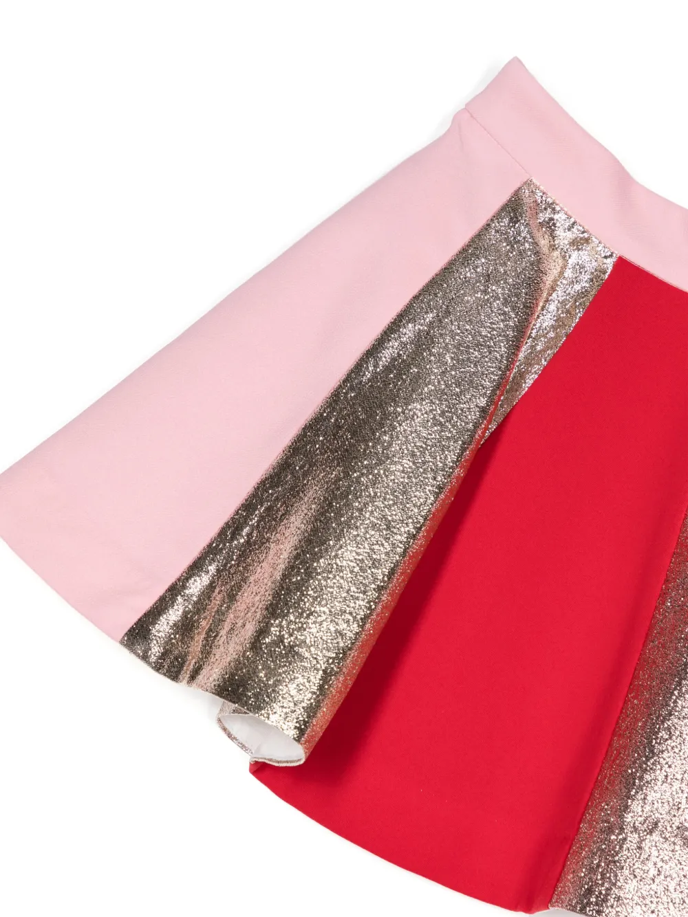 Hucklebones London Glitter-detail Striped Skirt In Pink