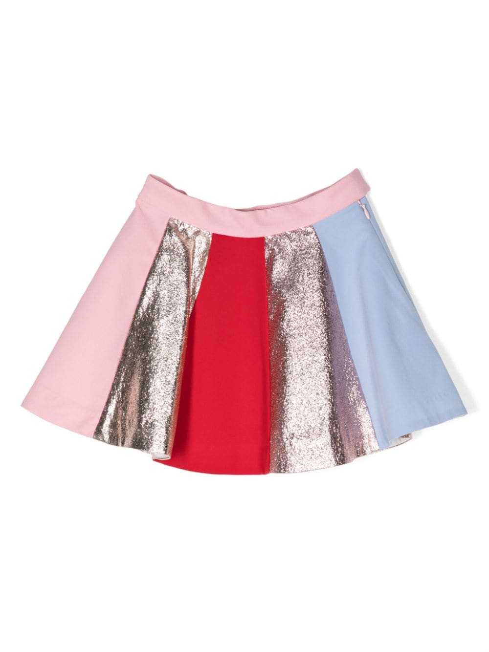 Shop Hucklebones London Rainbow-motif Pleated Skirt In Pink