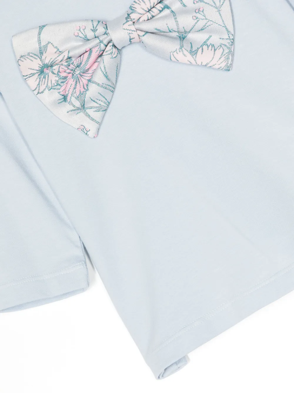 Shop Hucklebones London Bow-detail Long-sleeve T-shirt In Blue