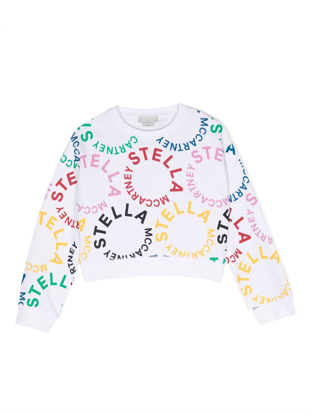 Stella McCartney Kids Circular Logo-print cotton sweatshirt - White