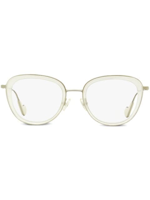 Moncler Eyewear transparent-panel round-frame glasses