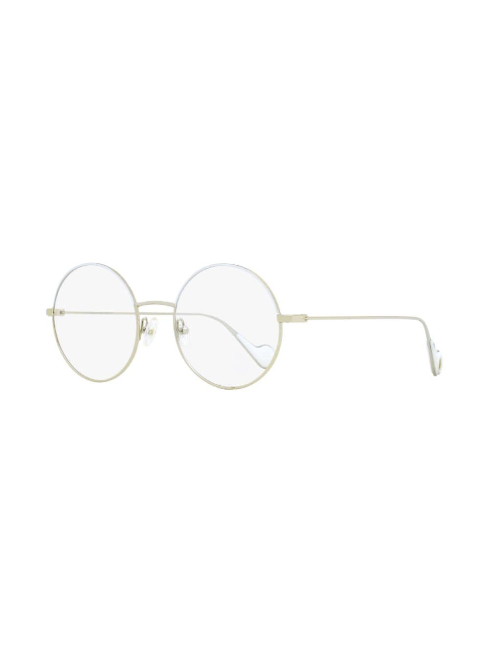 Moncler Eyewear Bril met rond montuur - Zilver