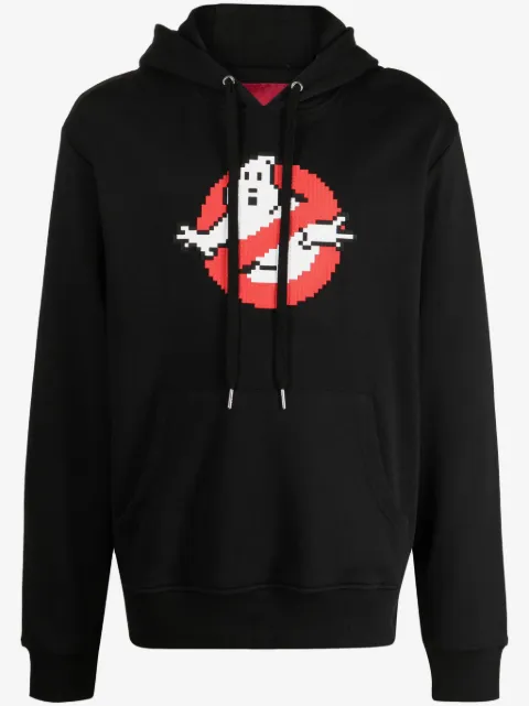 Mostly Heard Rarely Seen 8-Bit Ghost Catcher graphic-print cotton hoodie