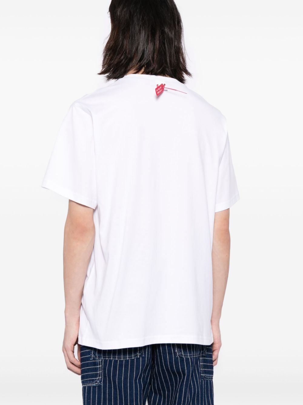 Shop Mostly Heard Rarely Seen 8-bit Black Runner Cotton T-shirt In White