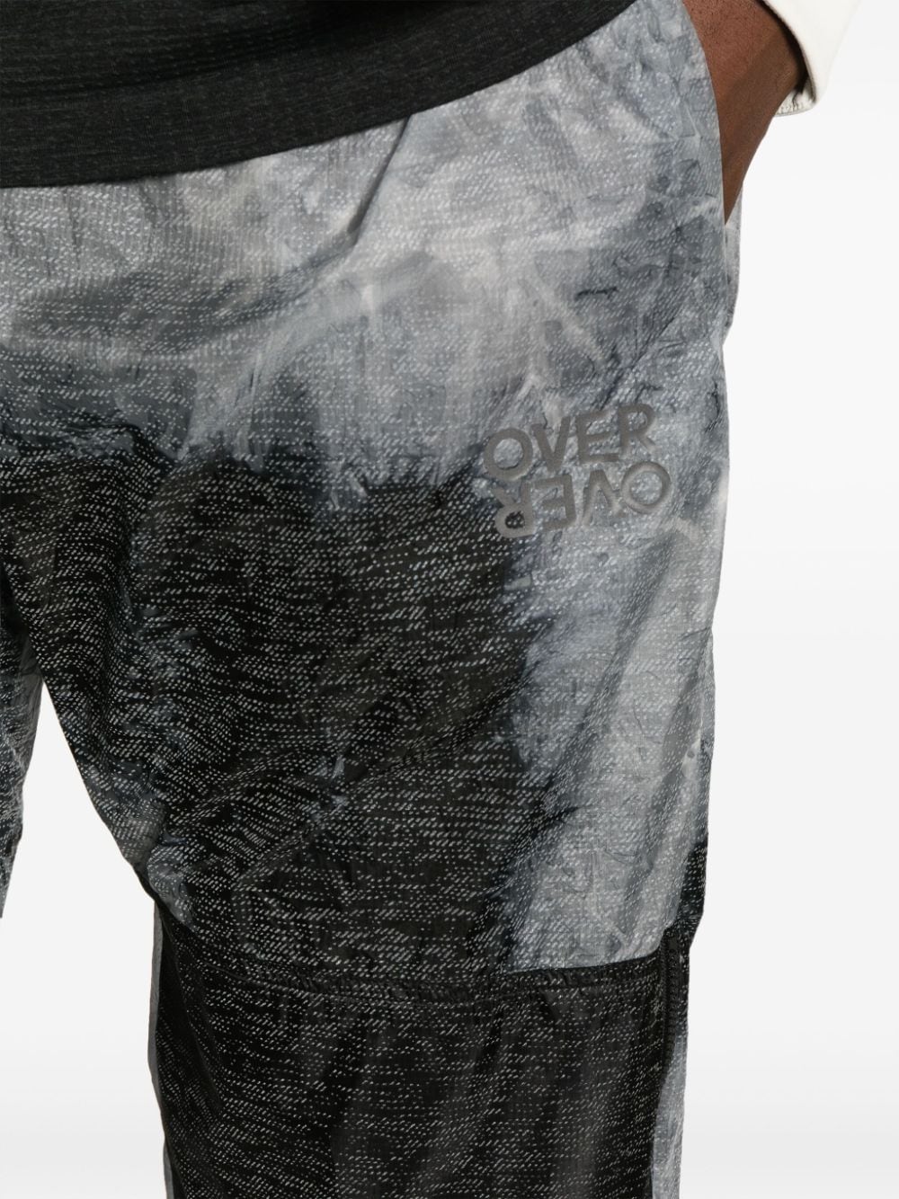 Shop Over Over Acid Rain-print Track Pants In Grey
