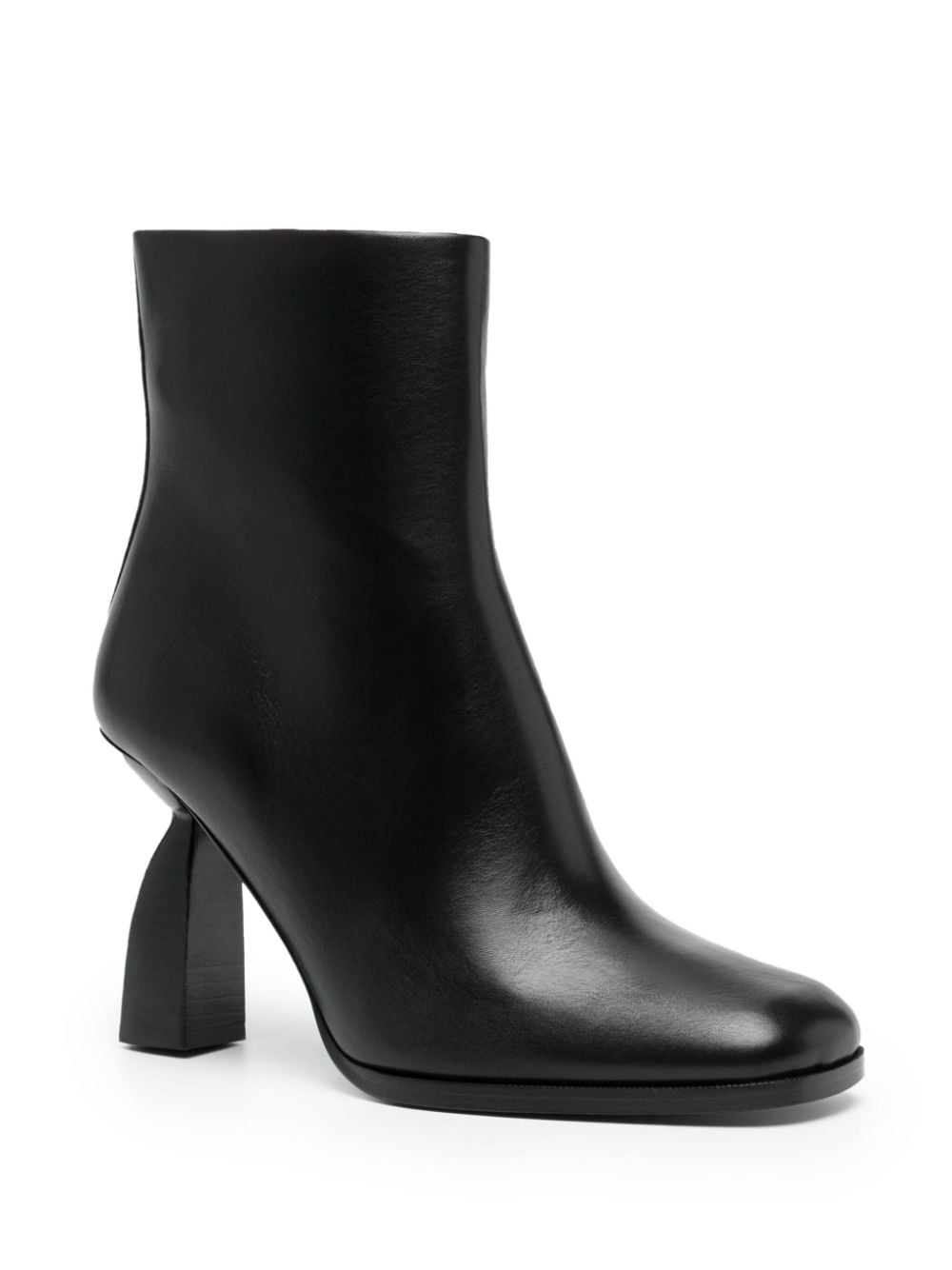 Shop Nodaleto Sculpted-heel Ankle Boots In 黑色