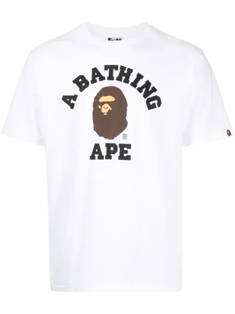 A BATHING APE® College logo-print cotton T-shirt