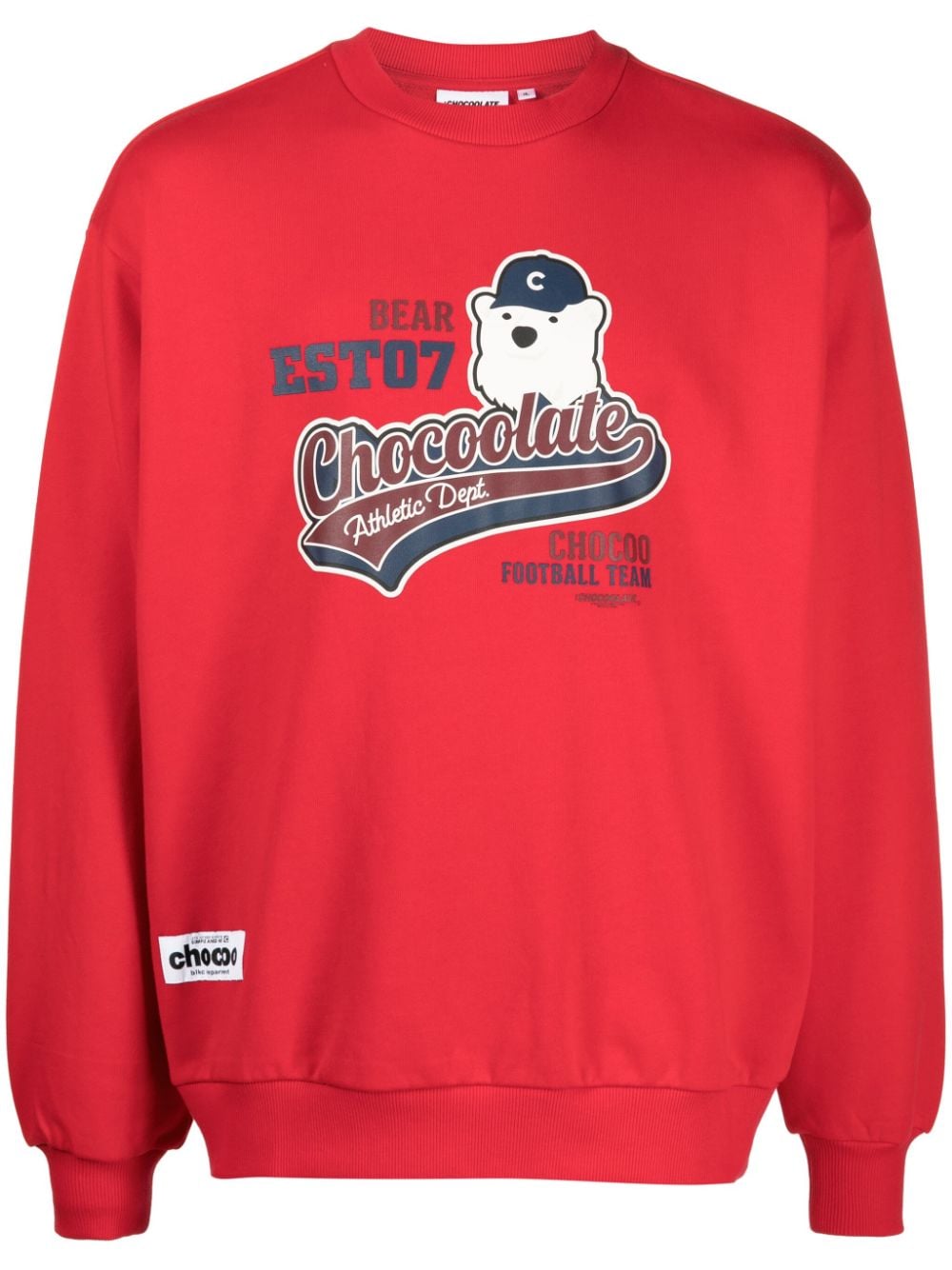 Chocoolate Sweatshirt Mit Logo-print In Red
