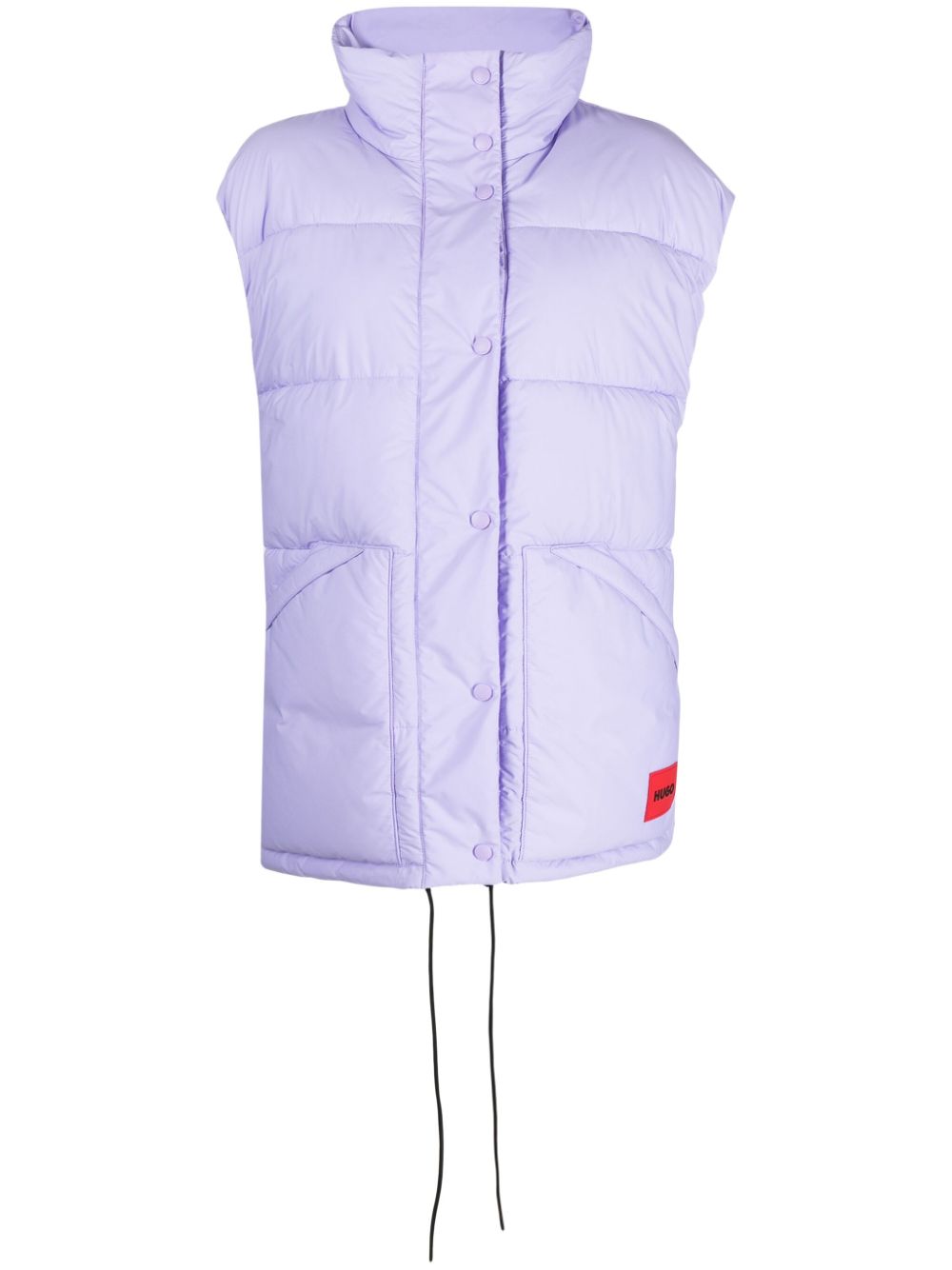 funnel-neck panelled gilet