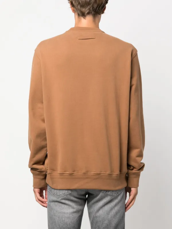 ZEGNA ブラウン ロゴ刺繍 スウェット Zegna ロゴ スウェットシャツ | ブラウン | FARFETCH JP