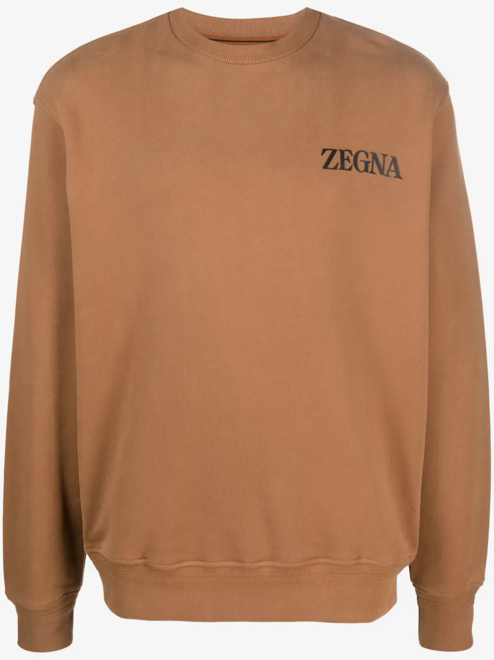Zegna толстовка с тисненым логотипом | коричневый | Image 1