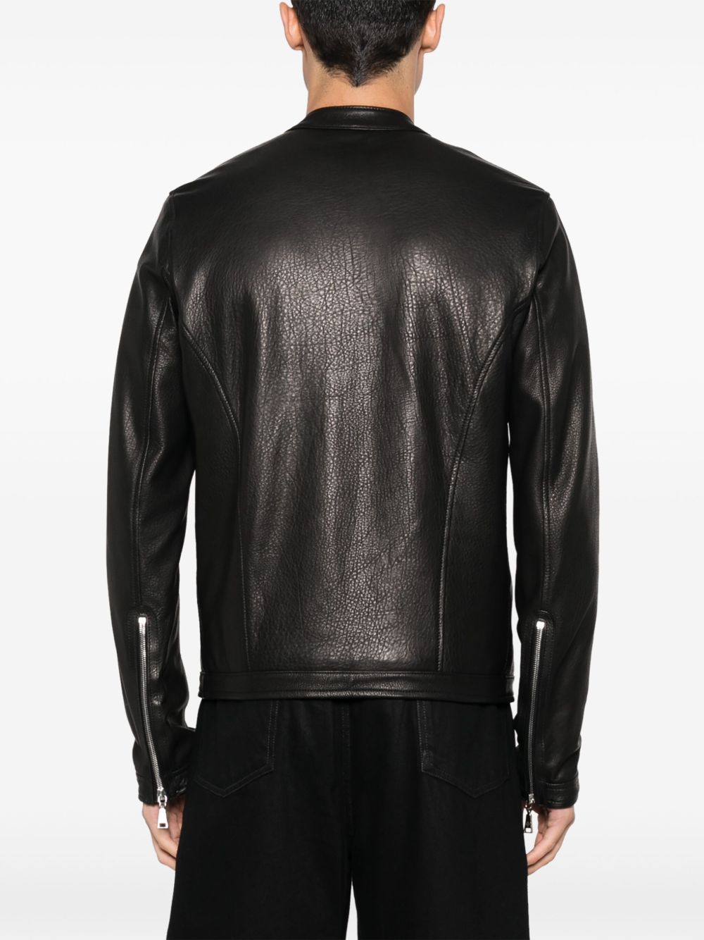 Where to get Tagliatore grained-texture zip-up leather jacket Men