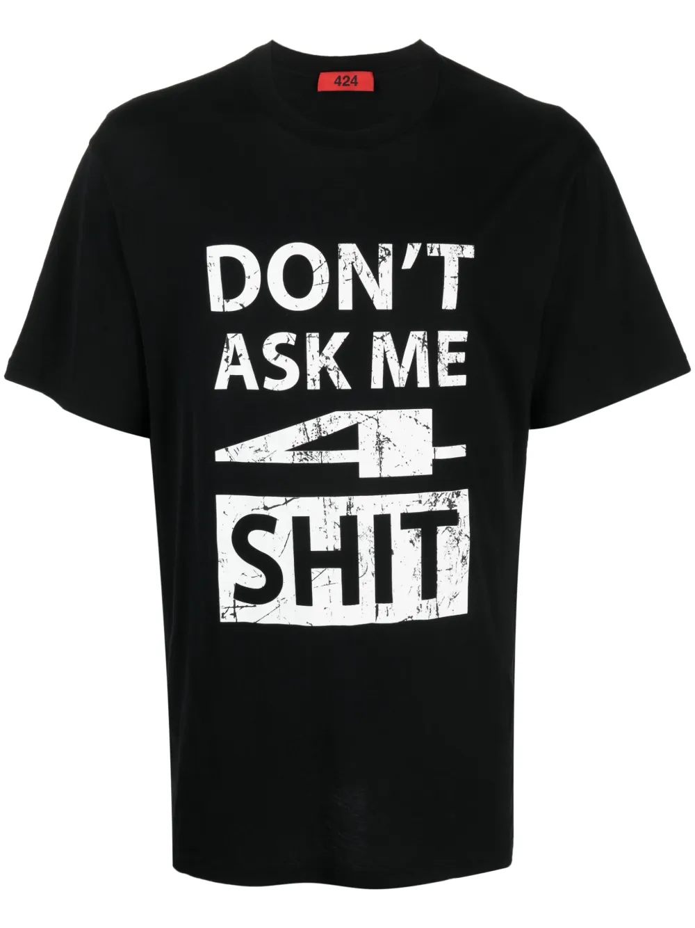 424 graphic-print cotton T-shirt | Black | Image 1