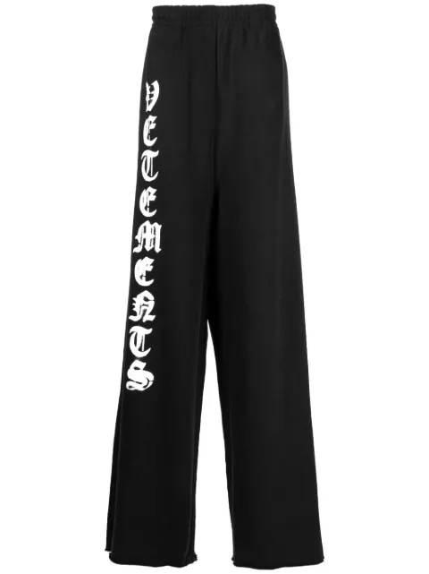 VETEMENTS logo-print cotton track pants 