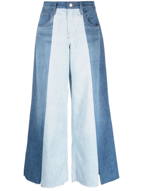 FRAME Split Seam wide-leg jeans