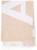A.P.C. intarsia-knit wool-blend scarf - Neutrals