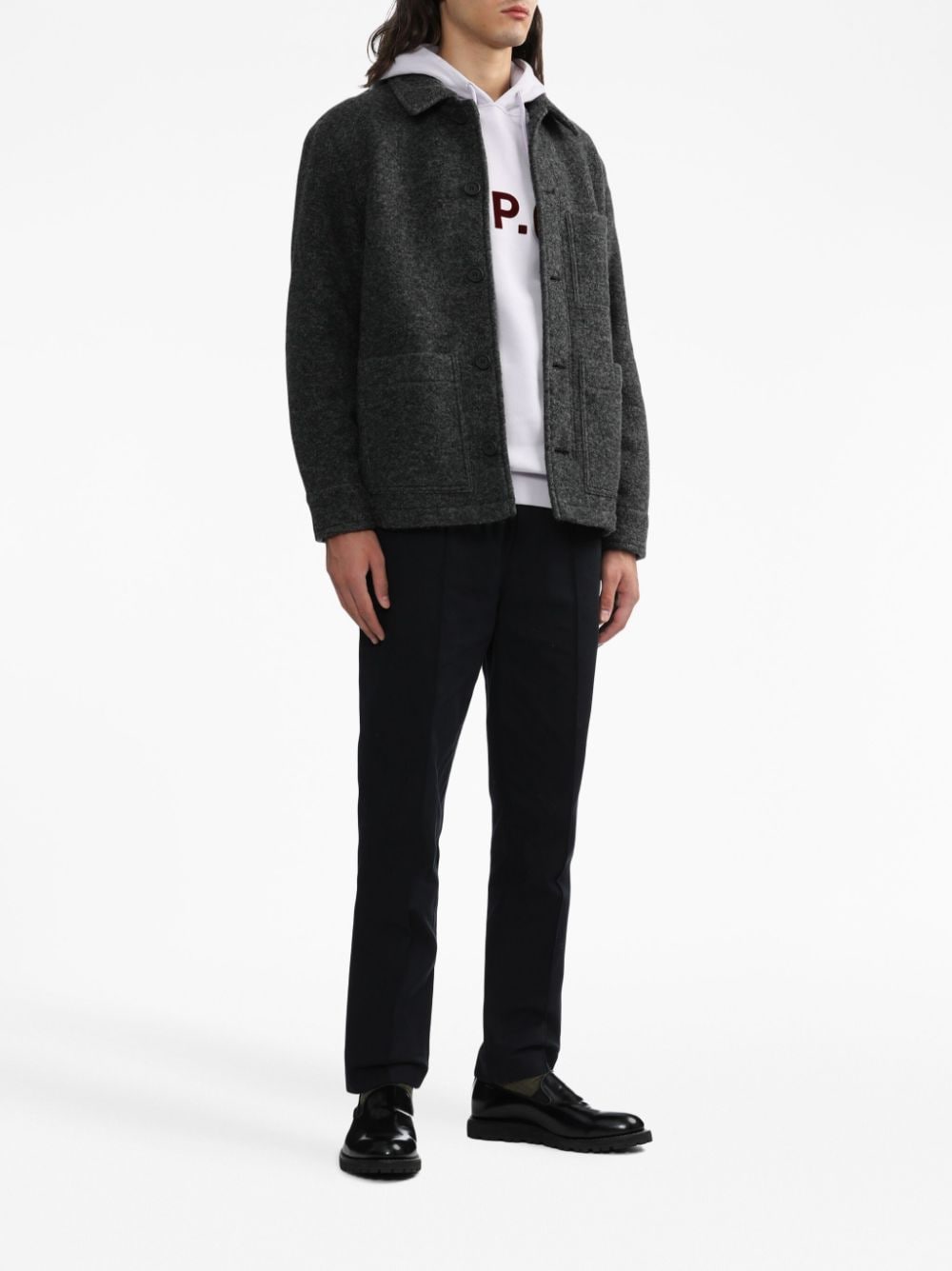 A.P.C. Emile wool-blend jacket - Grijs