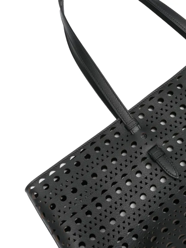 Alaïa cut-out Leather Tote Bag | Black | FARFETCH