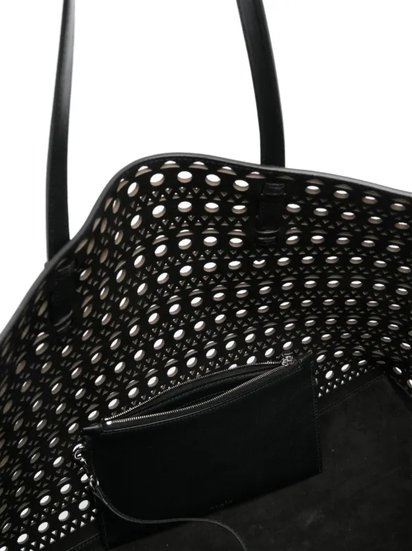 Alaïa cut-out Leather Tote Bag | Black | FARFETCH