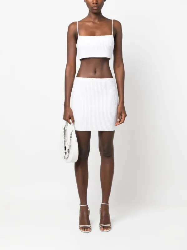 Alexander Wang rhinestone-trim Cropped Top - Farfetch