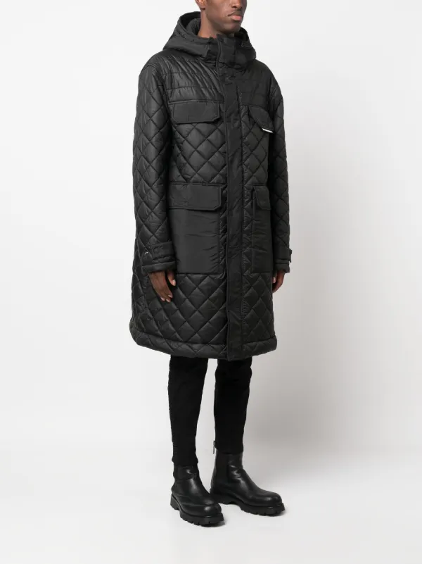 Dsquared2 diamond quilted Hooded Coat Farfetch
