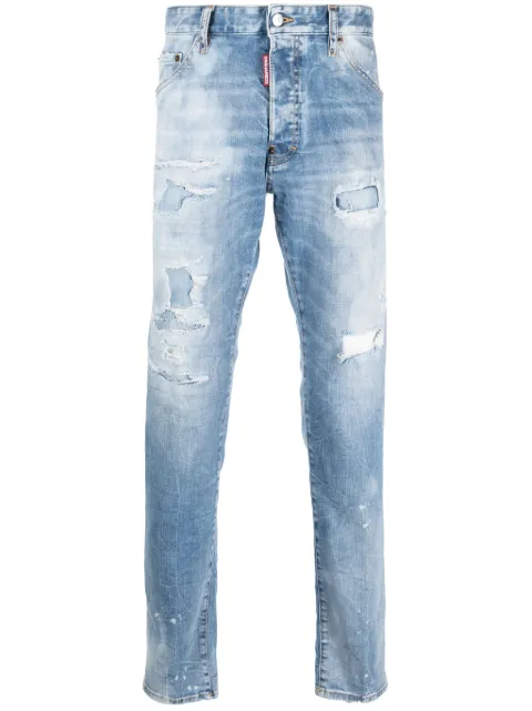 DSQUARED2 distressed-effect slim-cut jeans
