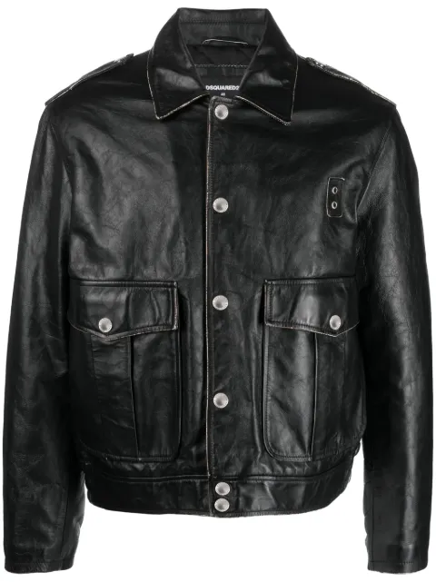 Dsquared2 Bomberjacke aus Leder