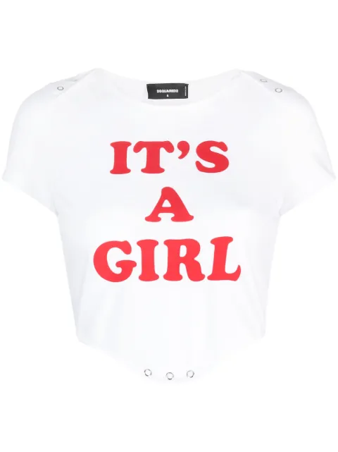 DSQUARED2 slogan-print cotton T-shirt