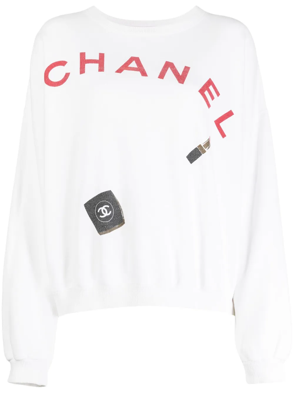 1990s logo-print cotton sweatshirt