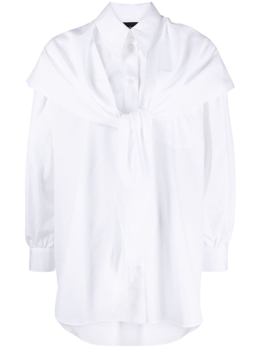 Simone Rocha Layered Cotton Shirt In White
