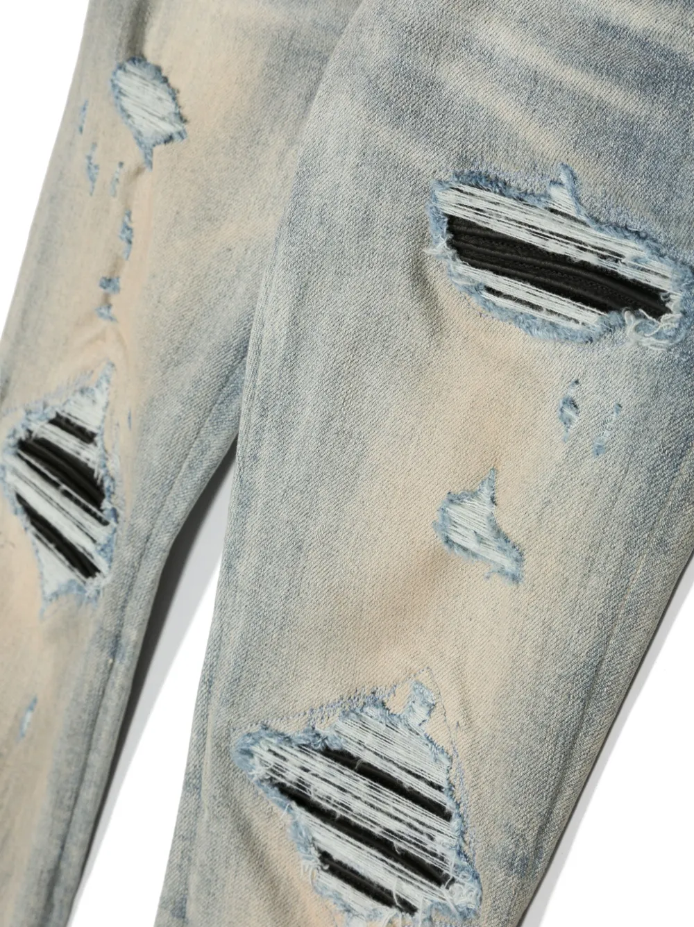  Amiri Kids Distressed-effect Straight-leg Jeans - Blue 