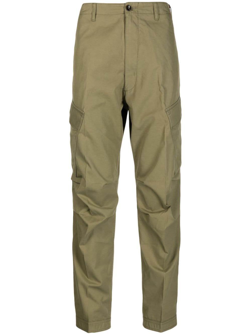 Shop Tom Ford Straight-leg Cotton Trousers In Green